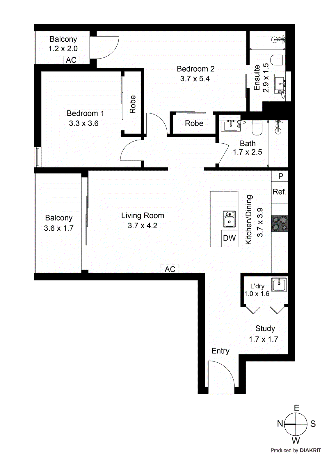 107/2 Graham Avenue, Mckinnon VIC 3204 - Floorplan