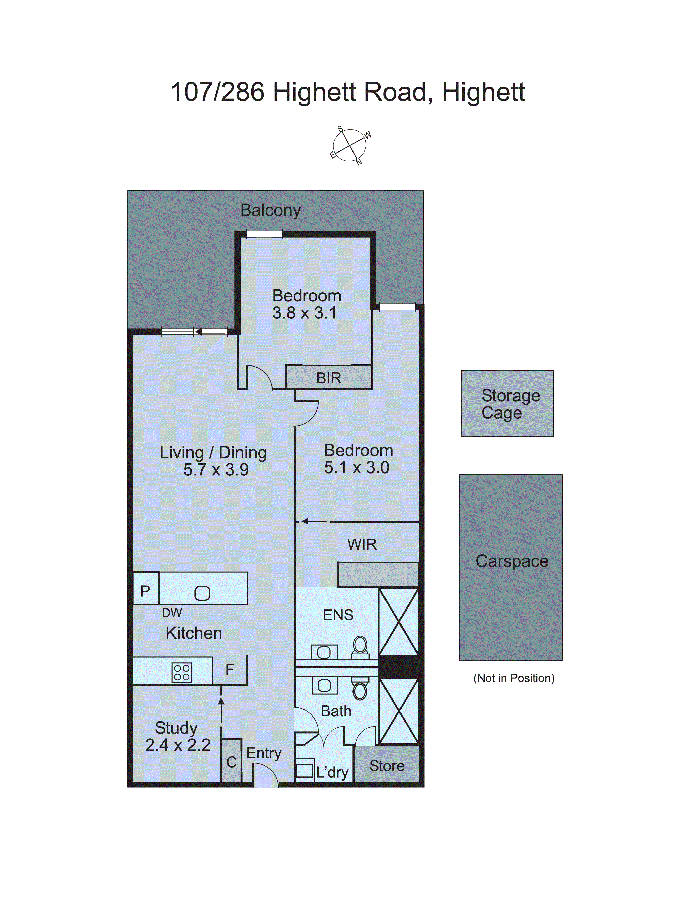 107/286 Highett Road, Highett VIC 3190 - Floorplan