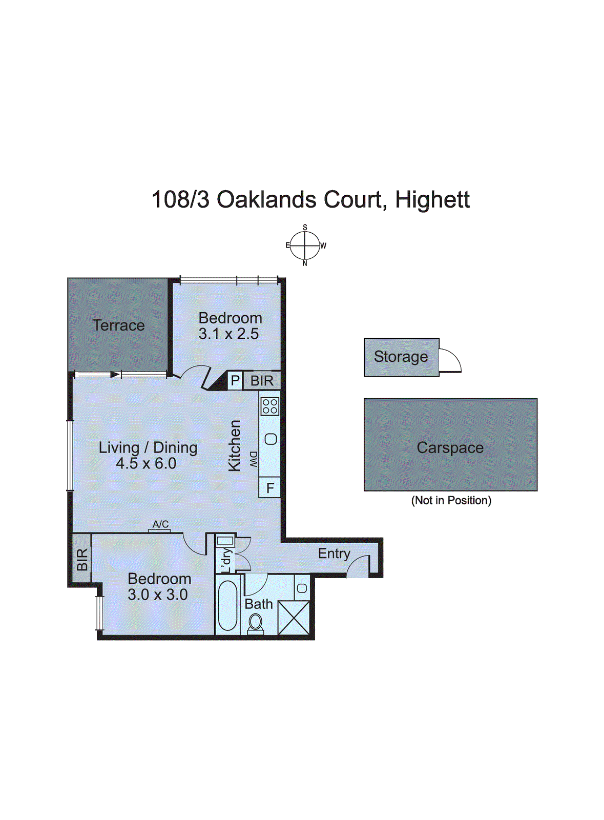 108/3 Oaklands Court, Highett VIC 3190 - Floorplan