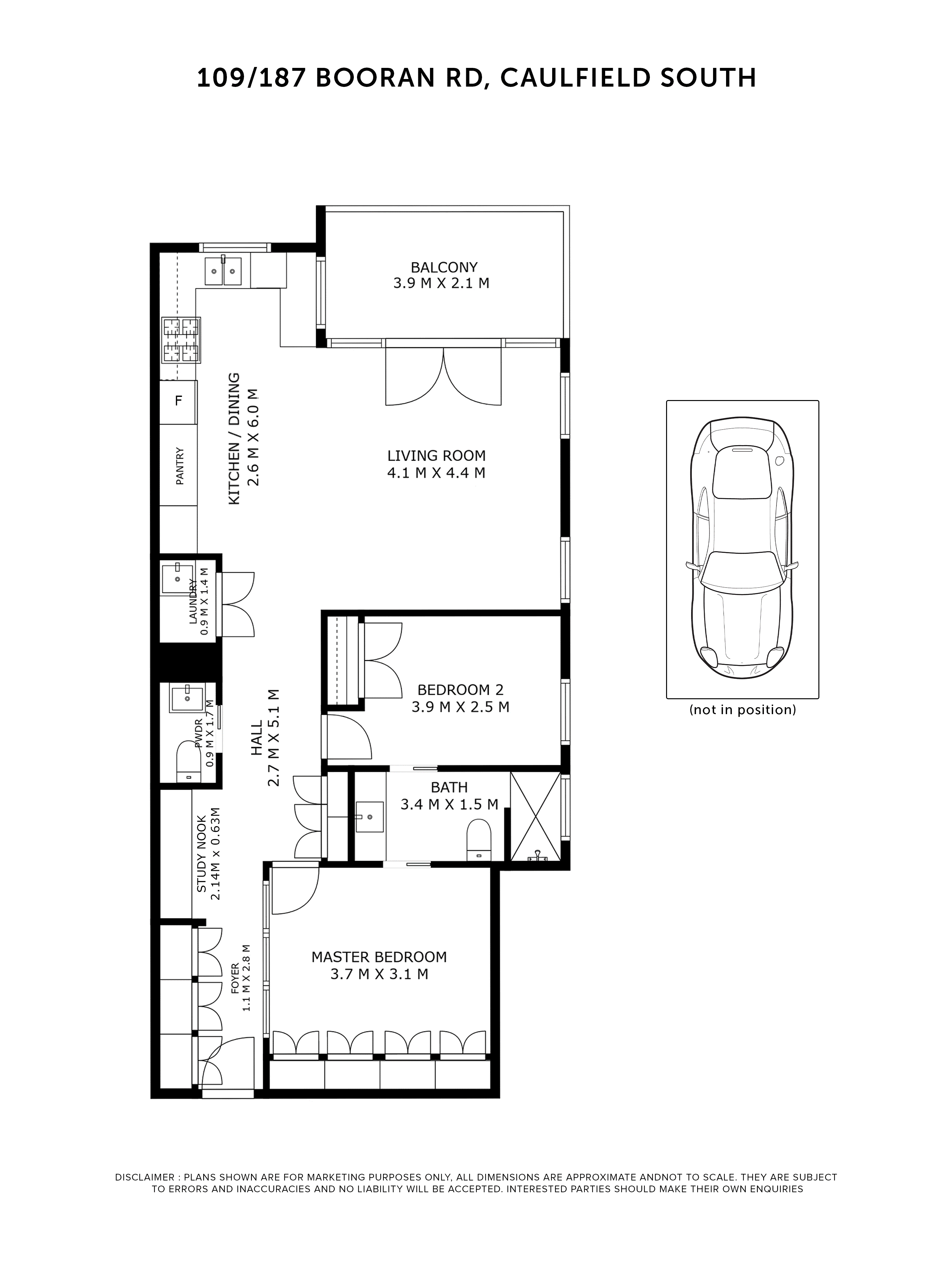 109/187 Booran Road, Caulfield South VIC 3162 - Floorplan