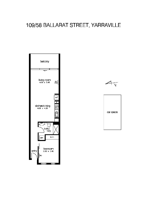 109/58 Ballarat Street, YARRAVILLE VIC 3013 - Floorplan