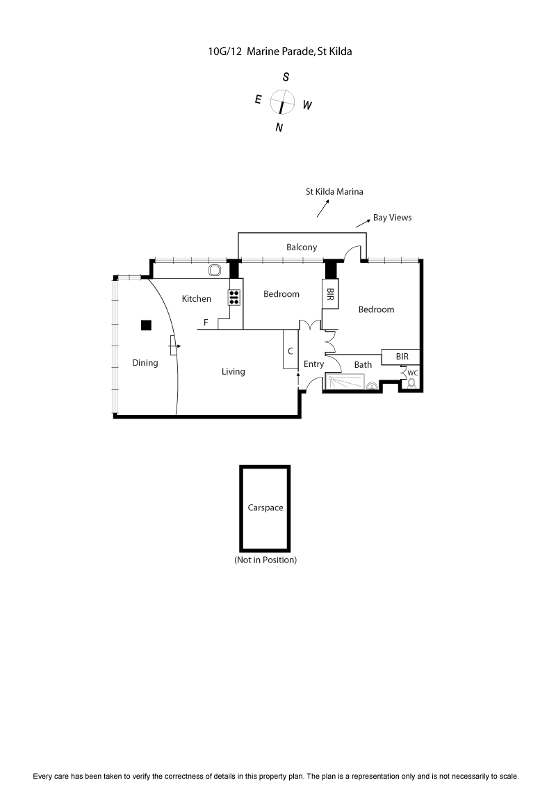 10G/12 Marine Parade, ST KILDA VIC 3182 - Floorplan