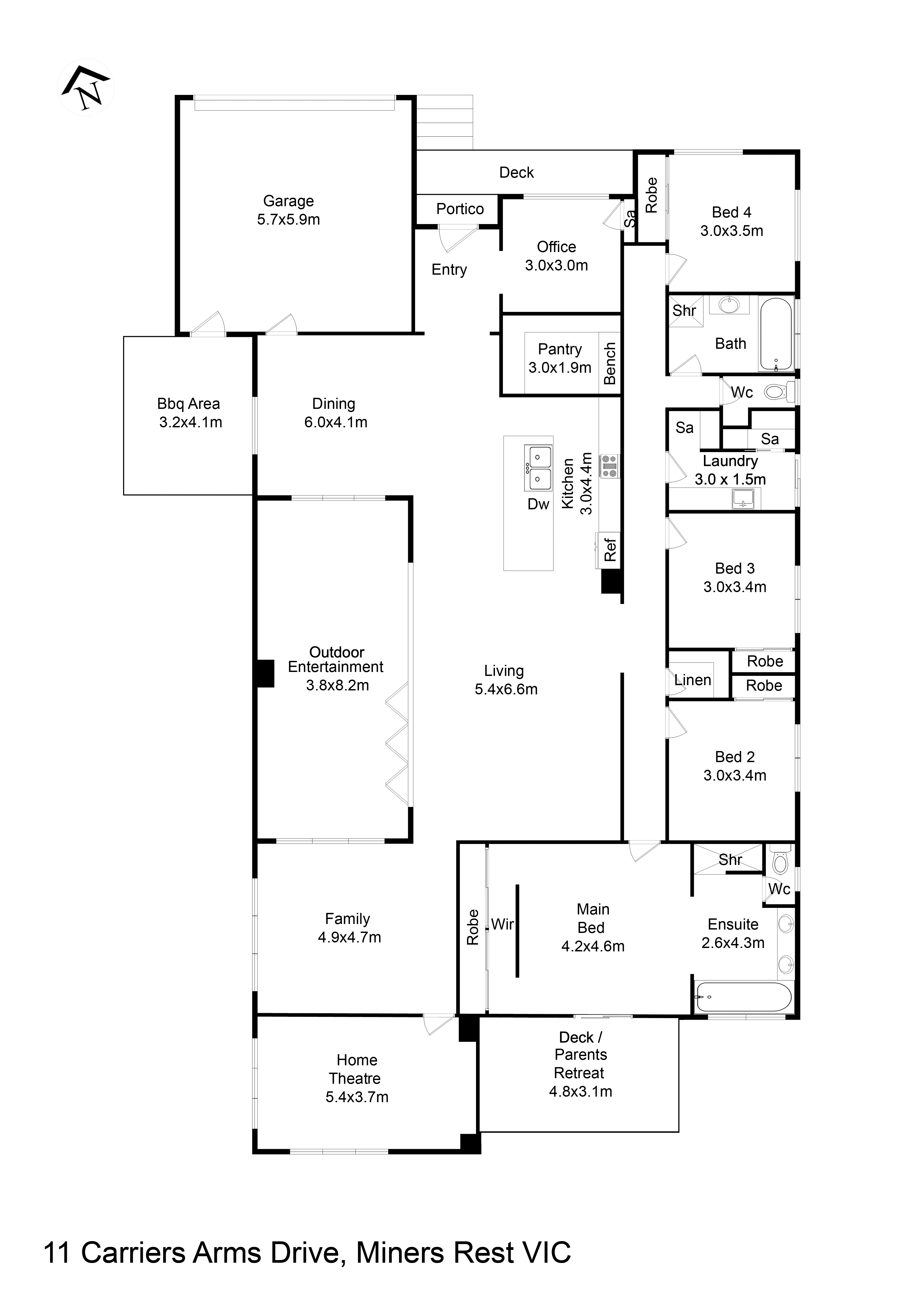 11 Carriers Arms Drive, Miners Rest VIC 3352 - Floorplan