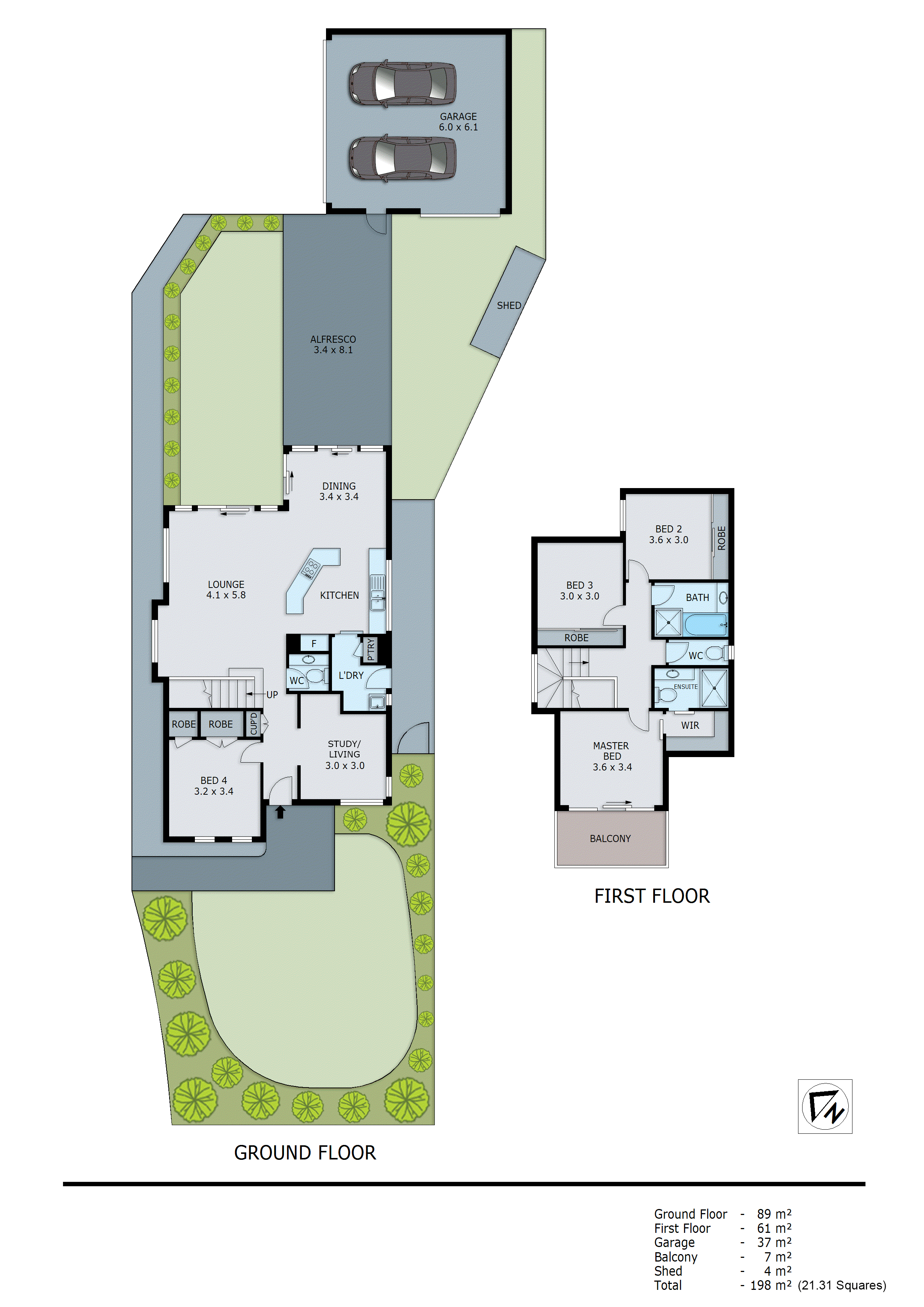 1/1 Forest Park Road, Dingley Village VIC 3172 - Floorplan