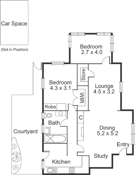 1/1 Fulton Street, ST KILDA EAST VIC 3183 - Floorplan
