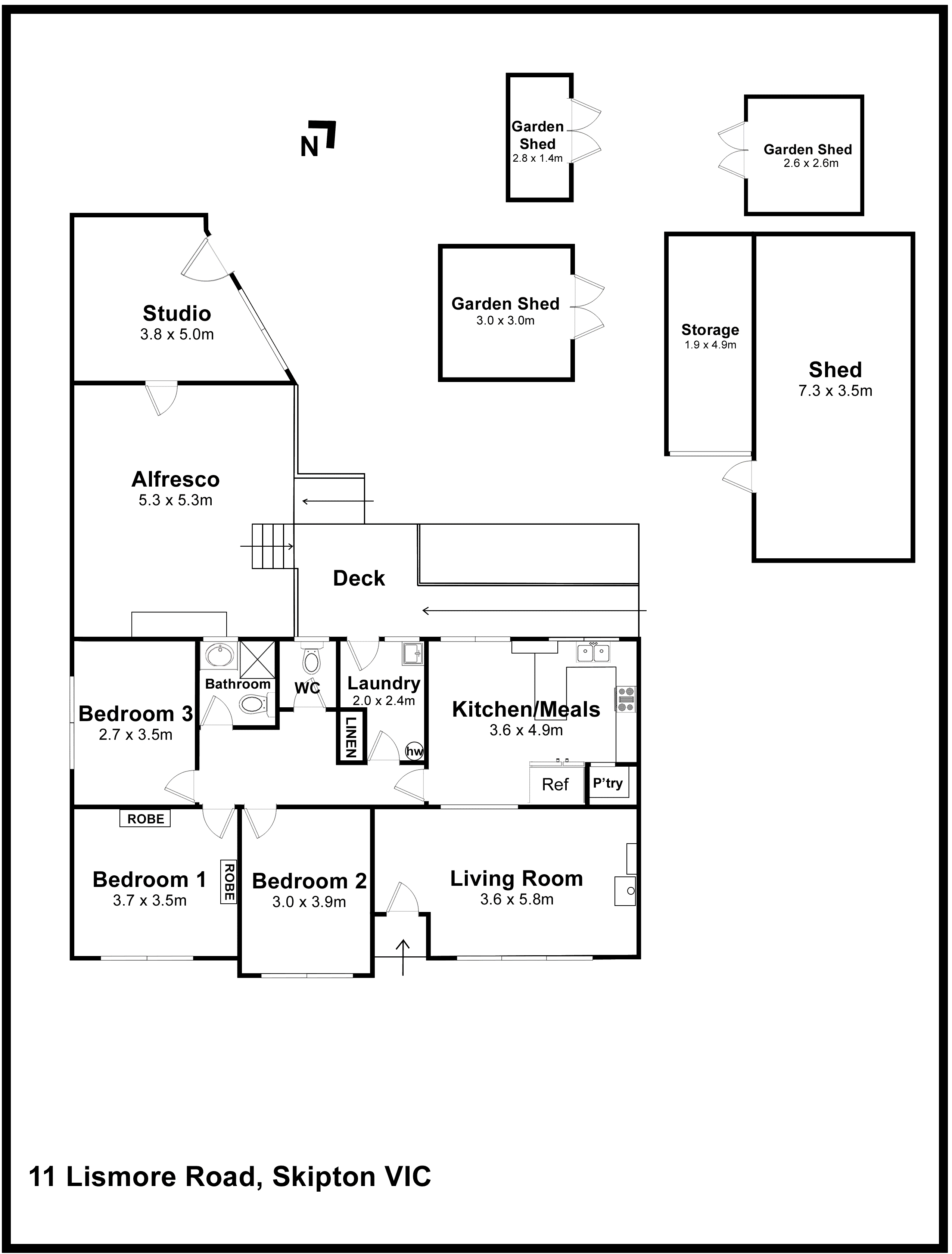 11 Lismore Road, Skipton VIC 3361 - Floorplan