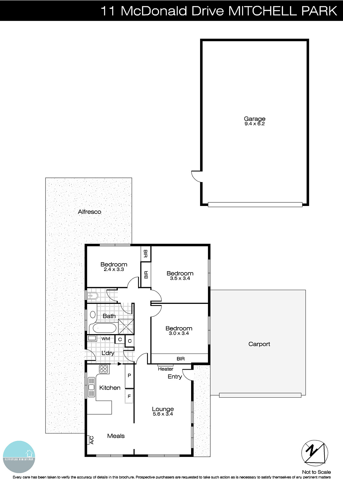 11 McDonald Drive, Mitchell Park VIC 3355 - Floorplan