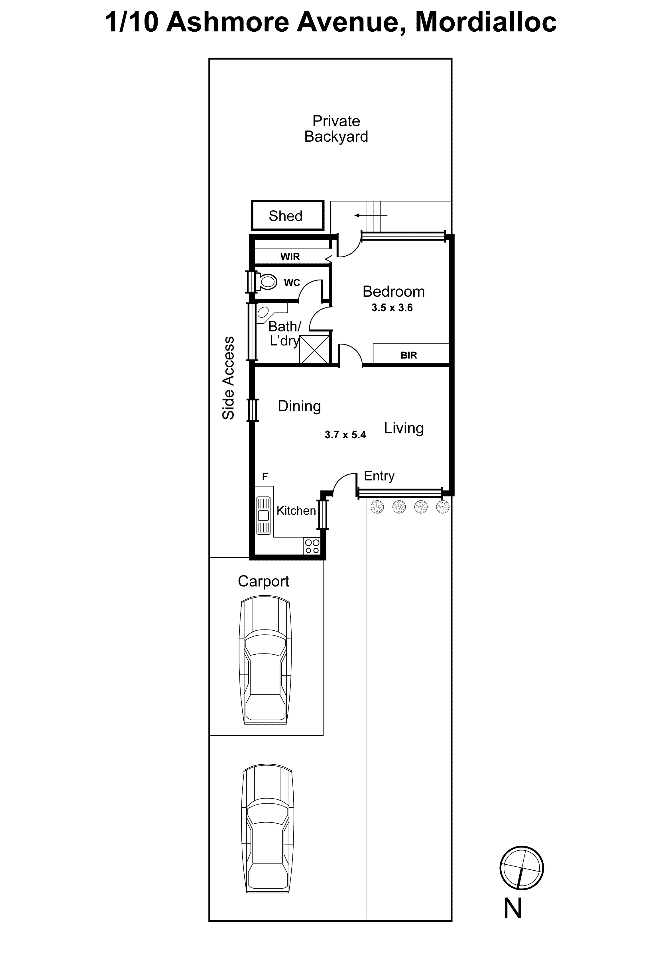 1/10 Ashmore Avenue, Mordialloc VIC 3195 - Floorplan