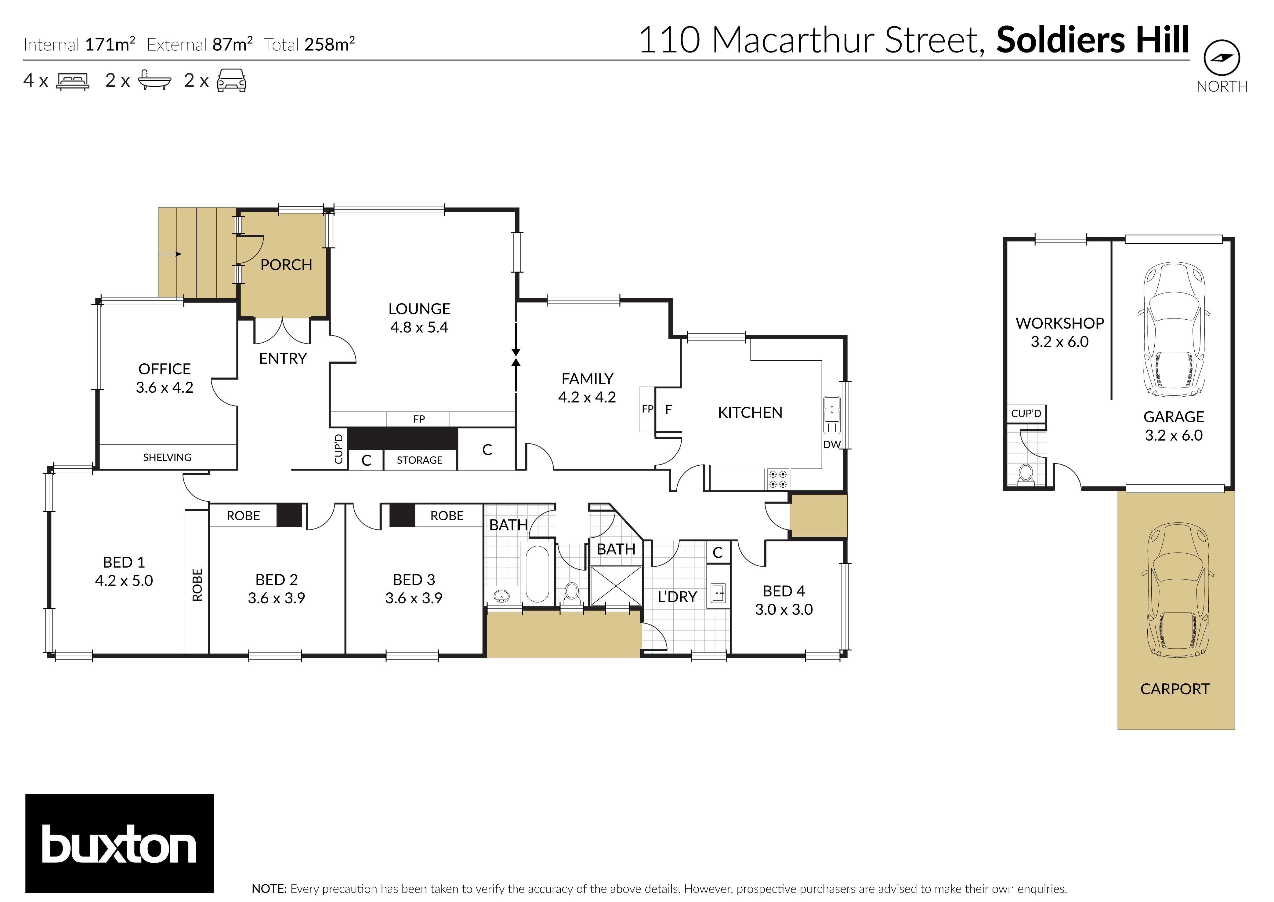 110 Macarthur Street, Soldiers Hill VIC 3350 - Floorplan