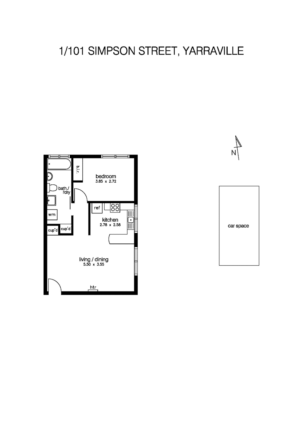 1/101 Simpson Street, YARRAVILLE VIC 3013 - Floorplan