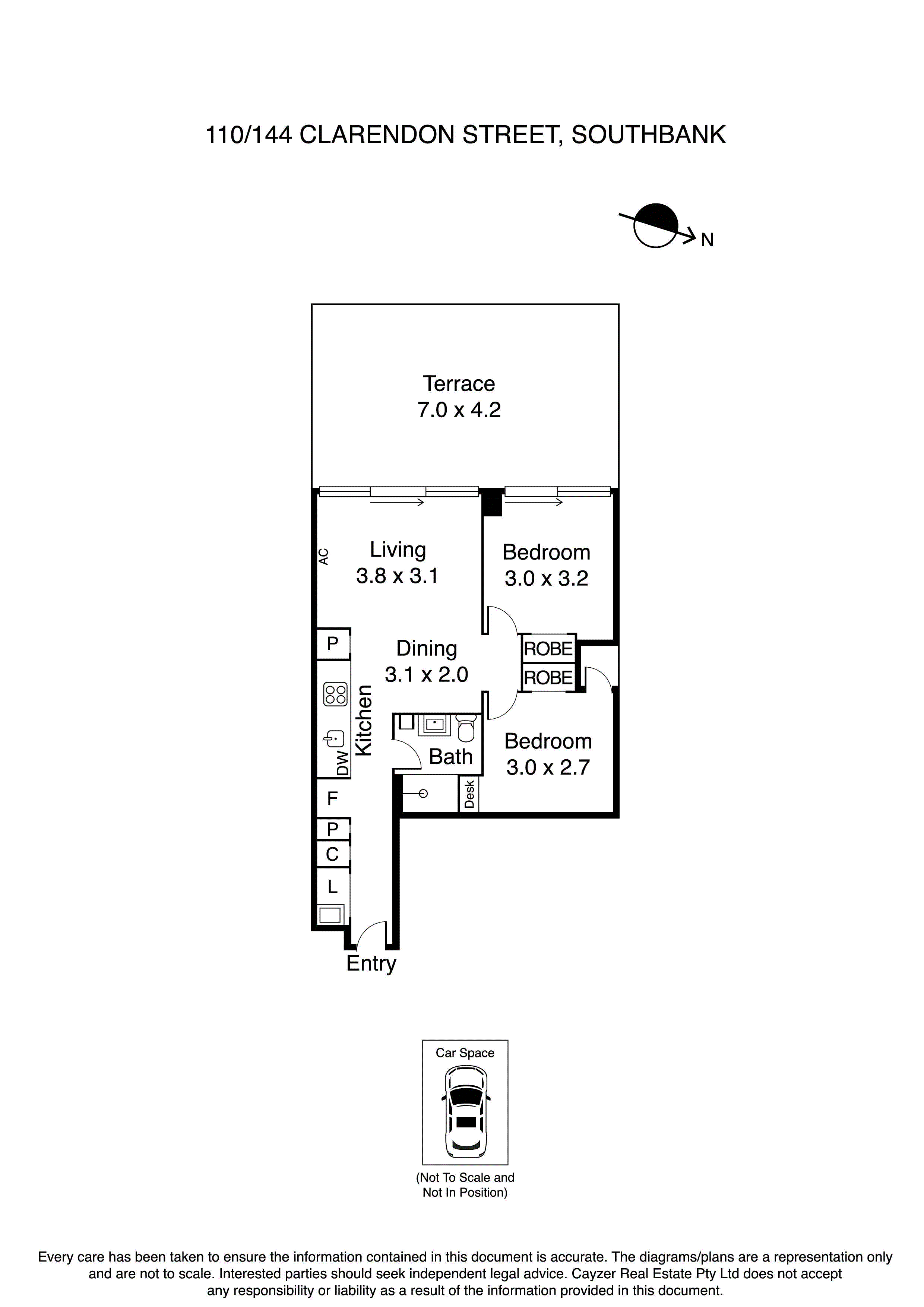 110/144-150 Clarendon Street, SOUTHBANK VIC 3006 - Floorplan