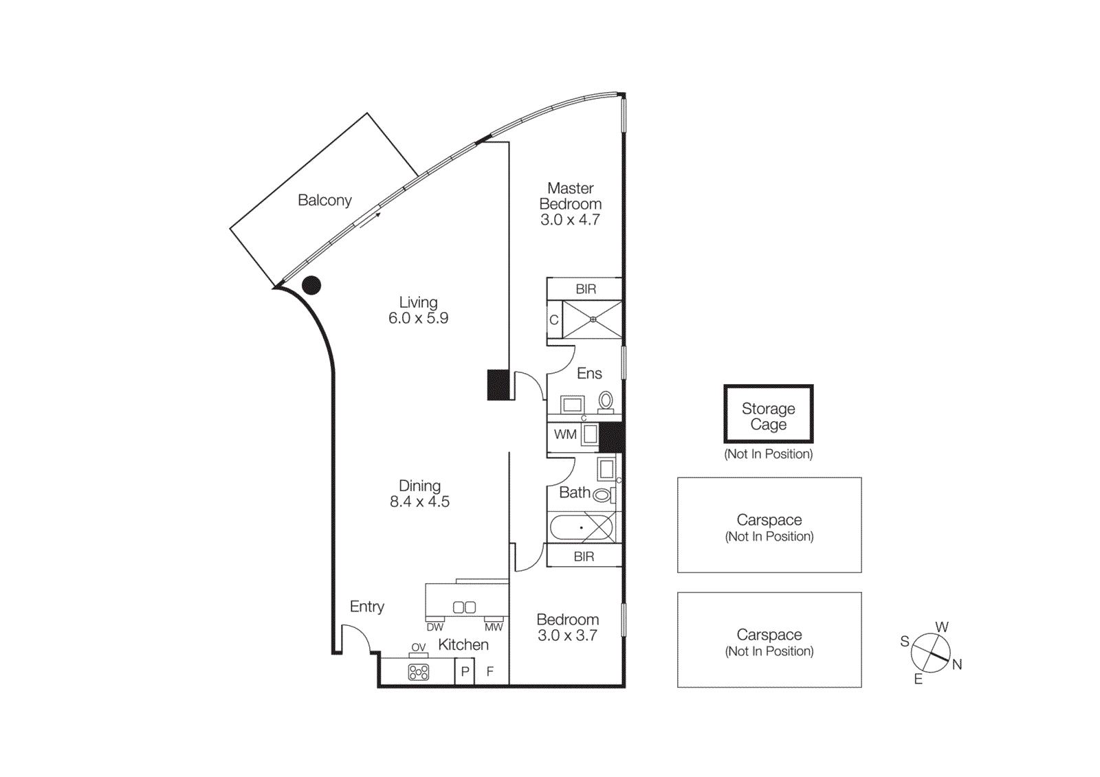 1101/55 Queens Road, Melbourne VIC 3004 - Floorplan