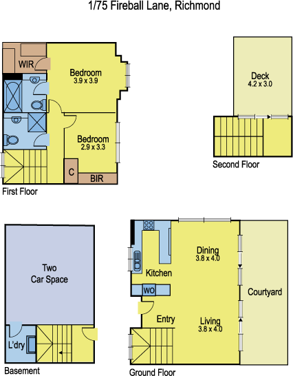 1/102 Rowena Parade, RICHMOND VIC 3121 - Floorplan