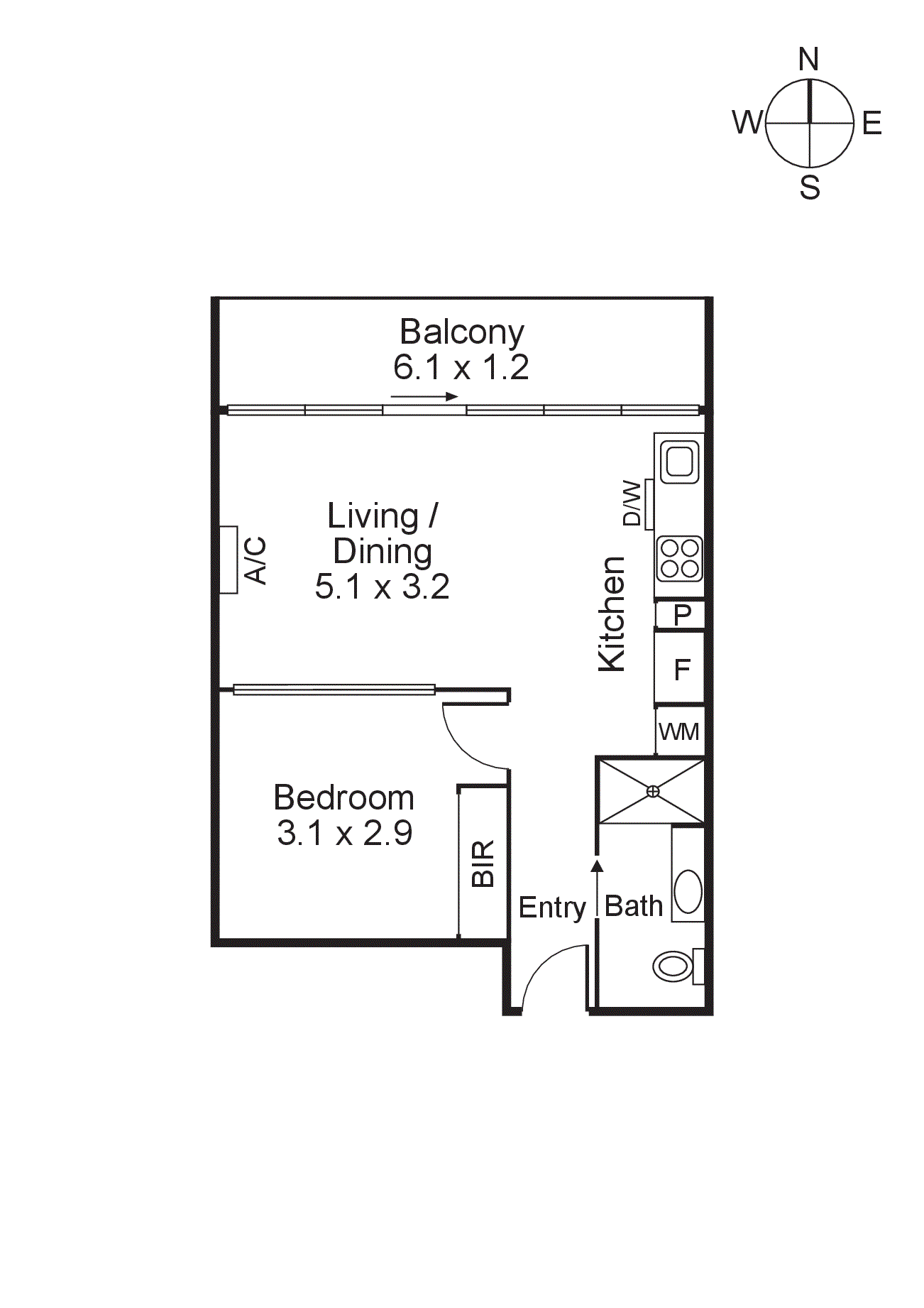 1102/18 Yarra Street, South Yarra VIC 3141 - Floorplan