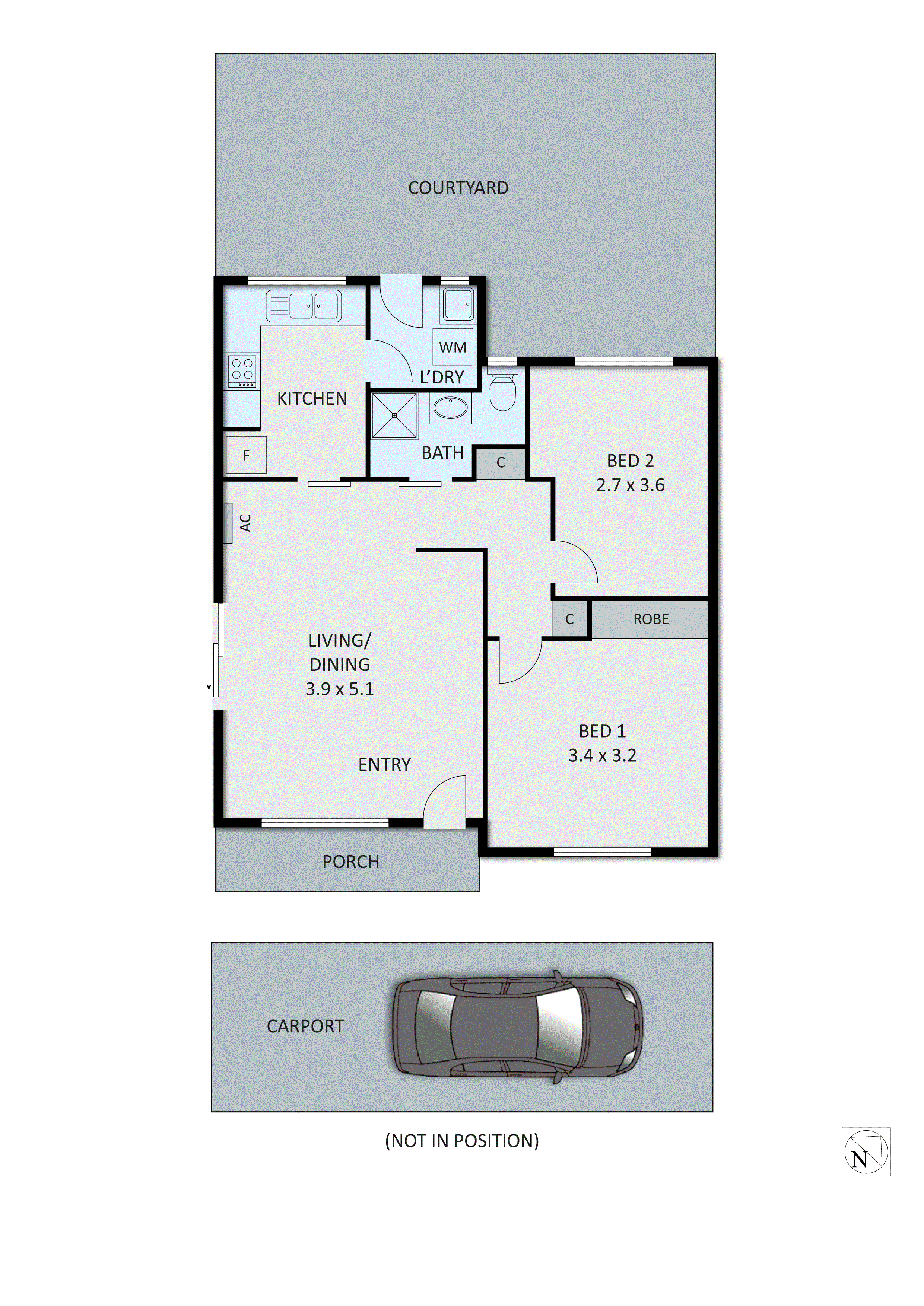 1/103-105 Barkly Street, Mordialloc VIC 3195 - Floorplan