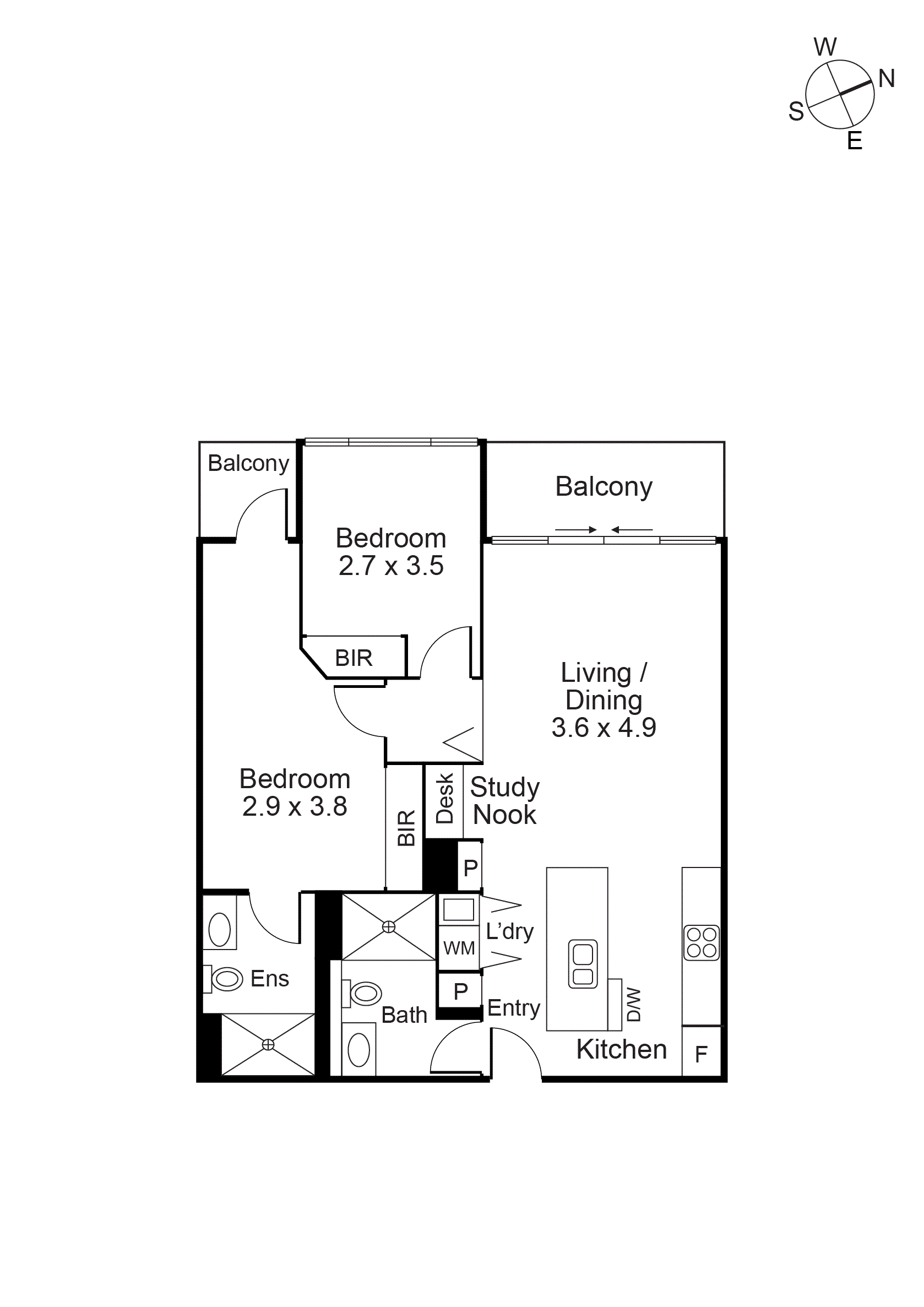 1104/188 Macaulay Road, North Melbourne VIC 3051 - Floorplan