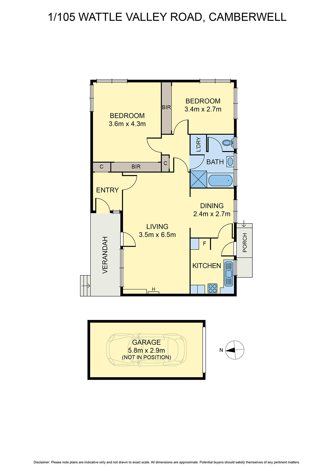 1/105 Wattle Valley Road, Camberwell VIC 3124 - Floorplan