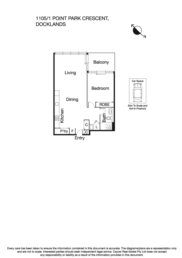 1105/1 Point Park Crescent, DOCKLANDS VIC 3008 - Floorplan