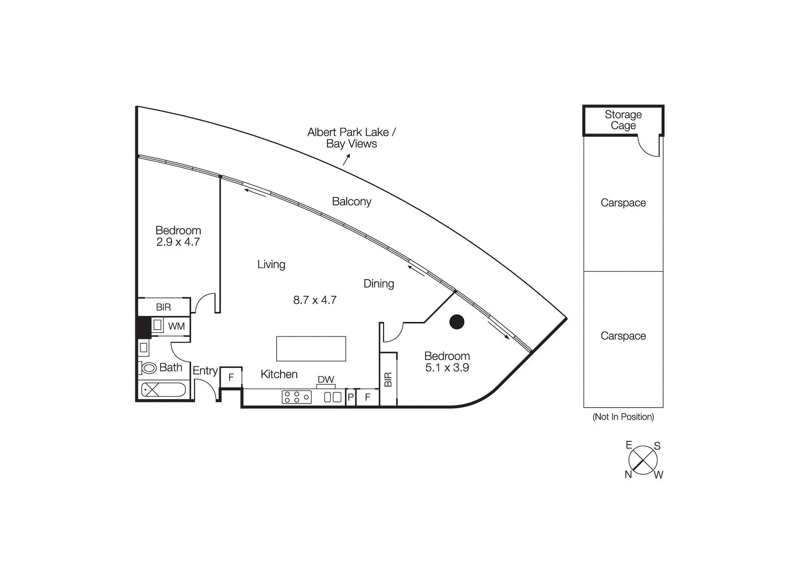 1108/55 Queens Road, Melbourne VIC 3004 - Floorplan