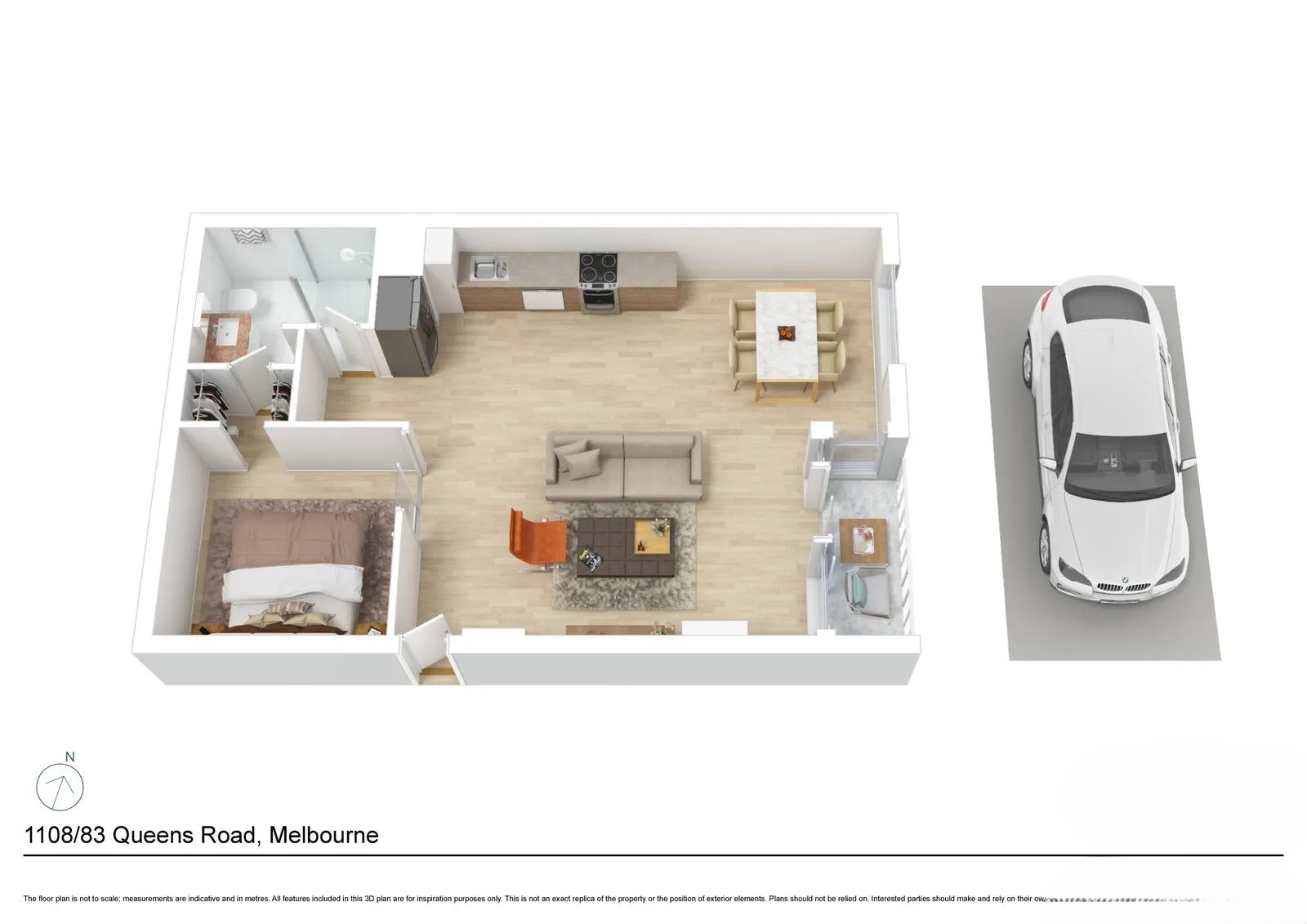 1108/83 Queens Road, Melbourne VIC 3004 - Floorplan