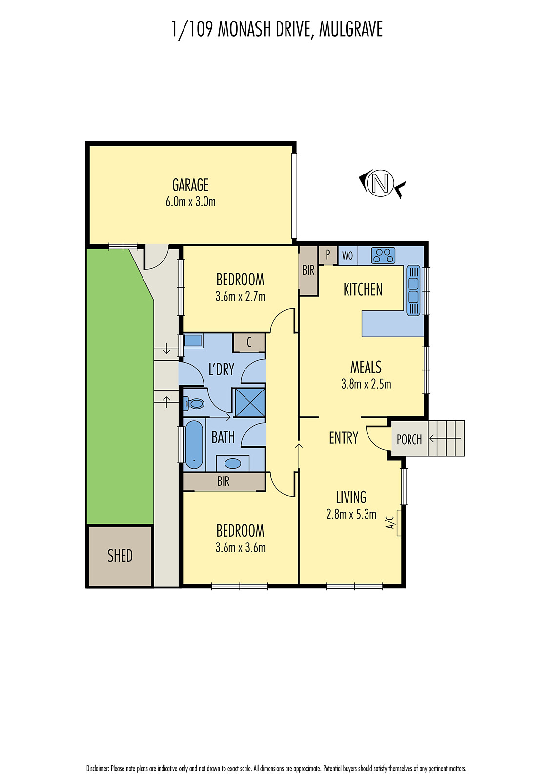 1/109 Monash Drive, Mulgrave VIC 3170 - Floorplan