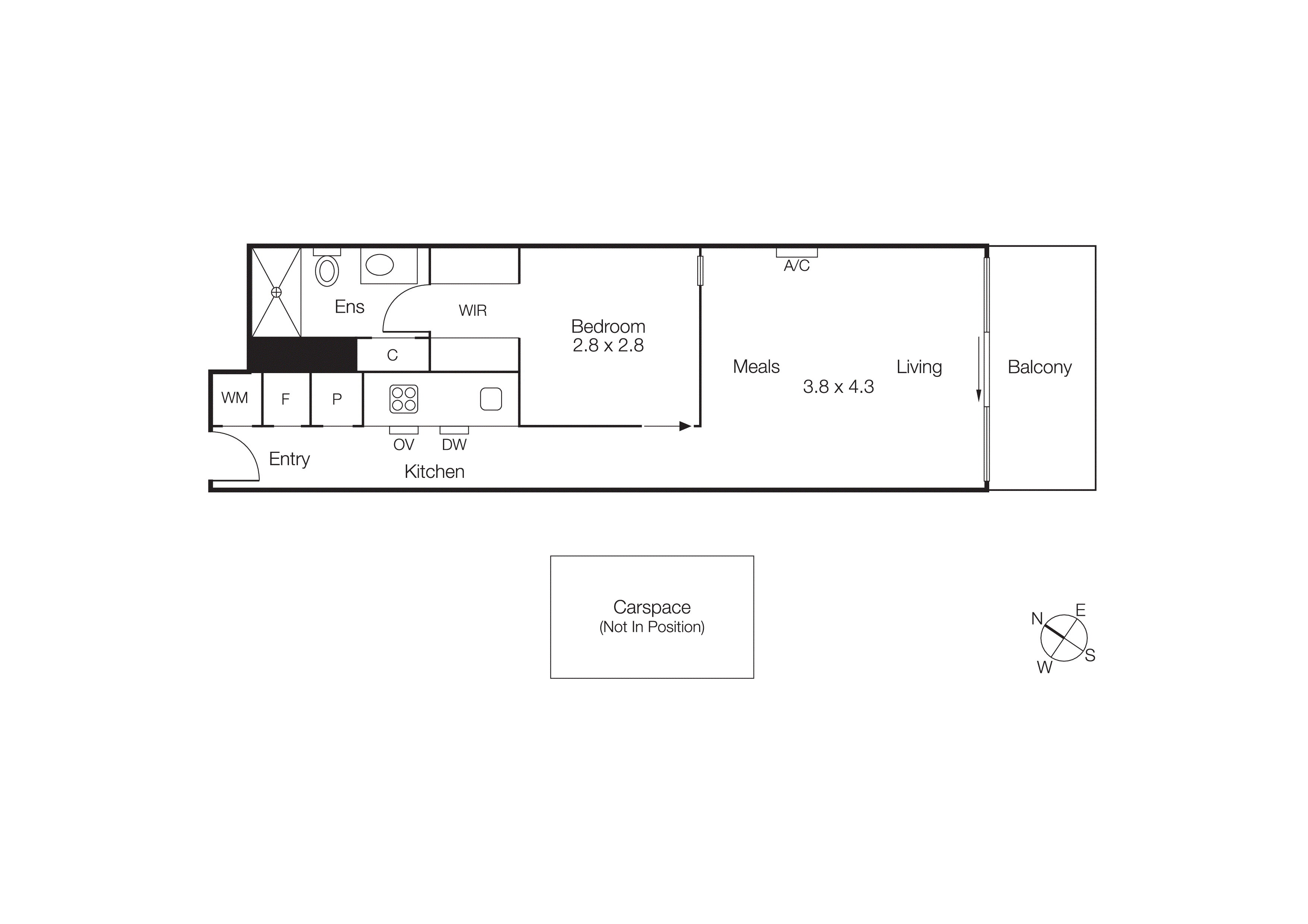 1109/74 Queens Road, Melbourne VIC 3004 - Floorplan