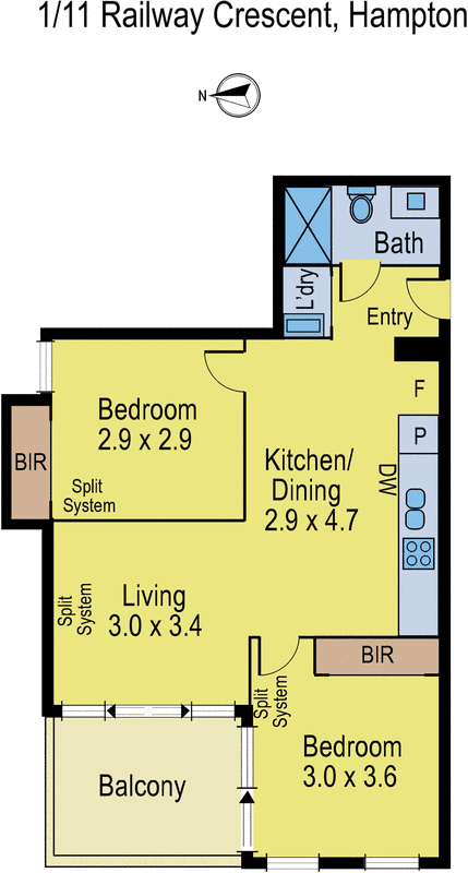 1/11 Railway Crescent, Hampton VIC 3188 - Floorplan