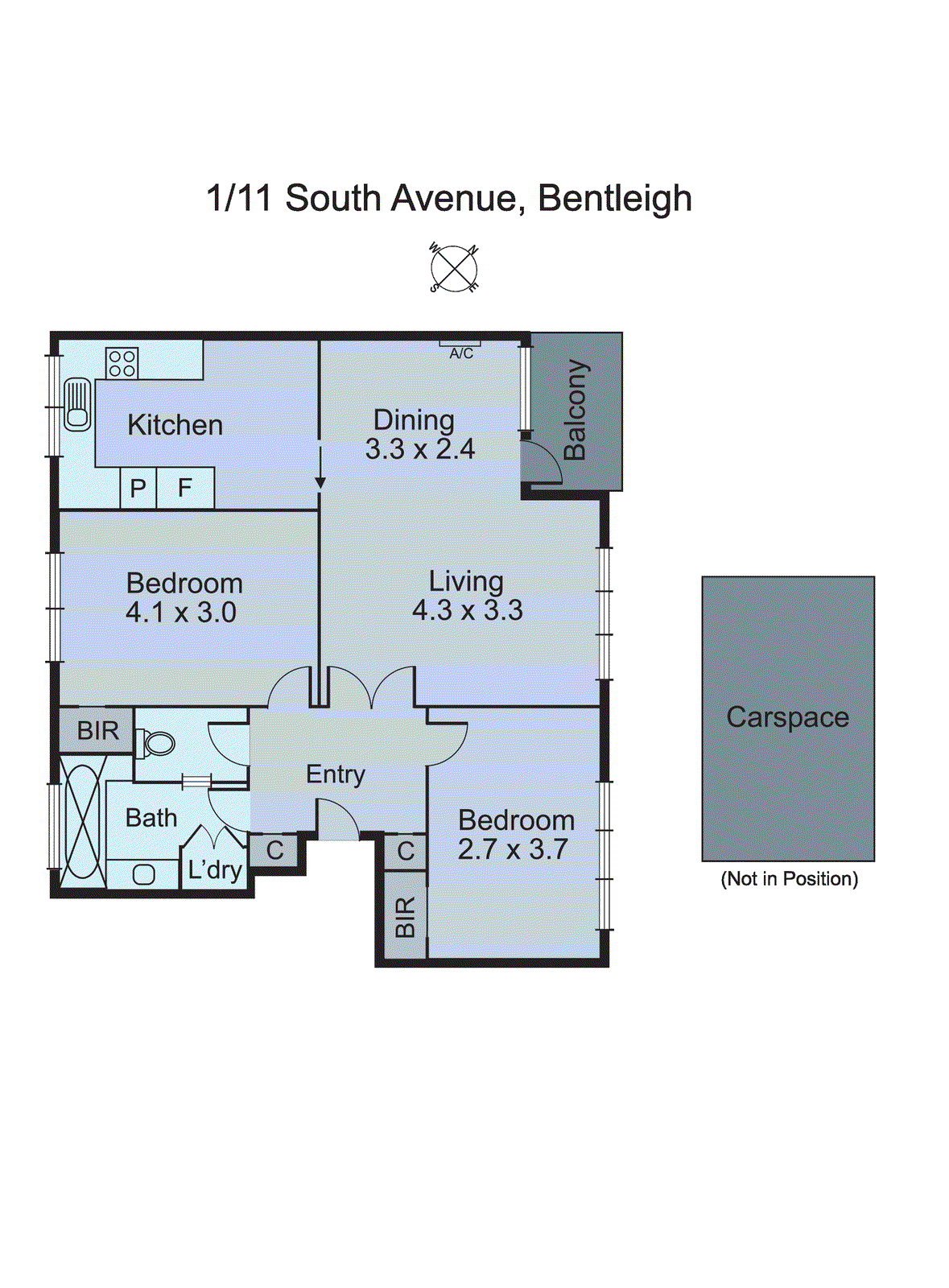 1/11 South Avenue, Bentleigh VIC 3204 - Floorplan