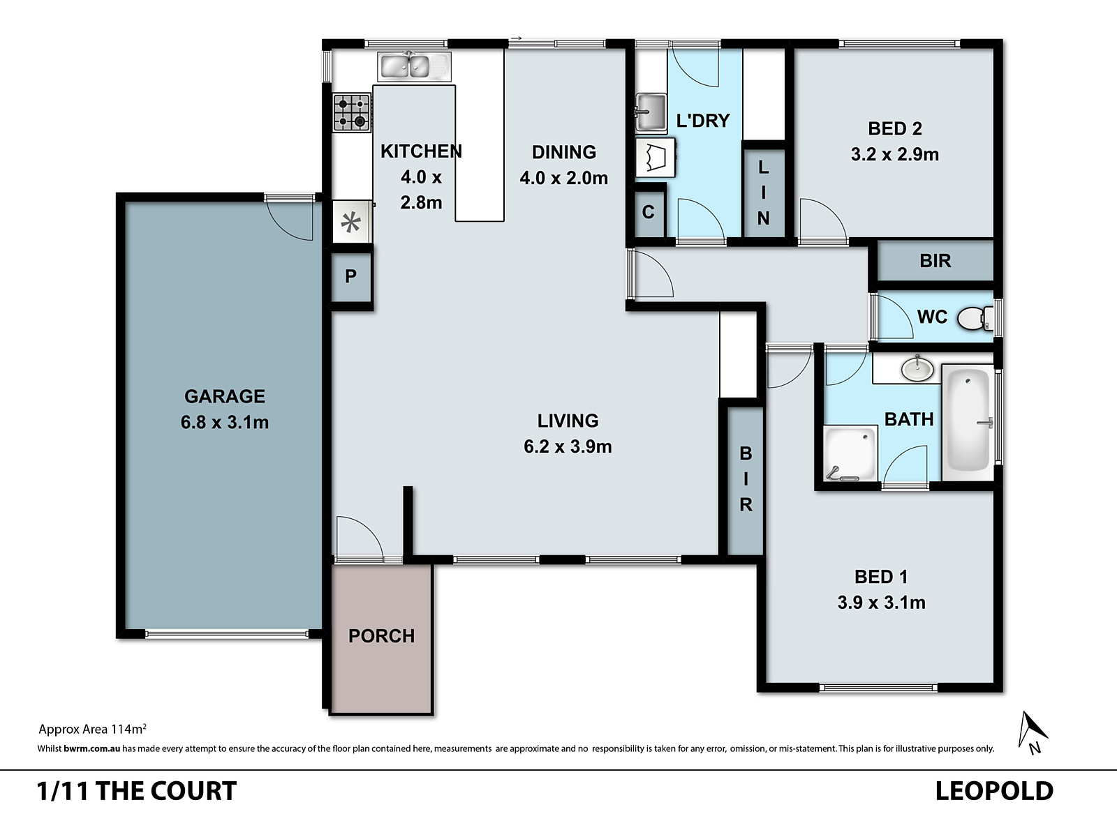 1/11 The Court, Leopold VIC 3224 - Floorplan