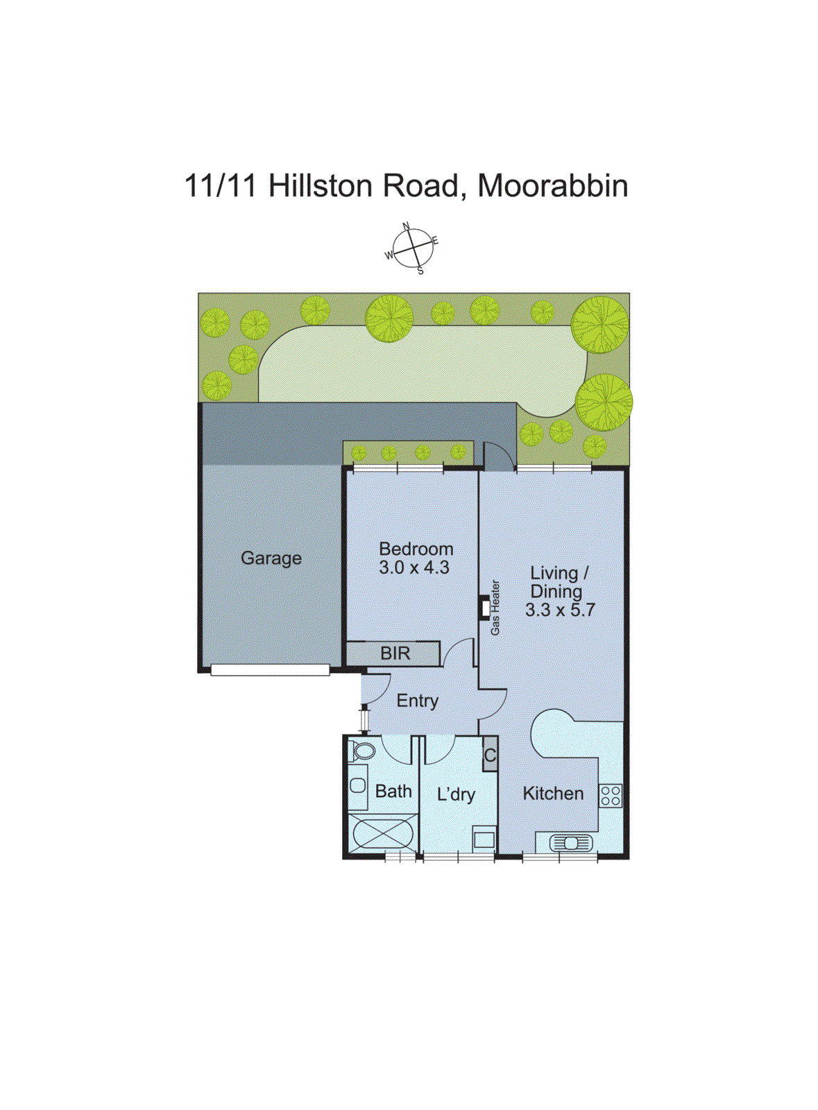 11/11 Hillston Road, Moorabbin VIC 3189 - Floorplan