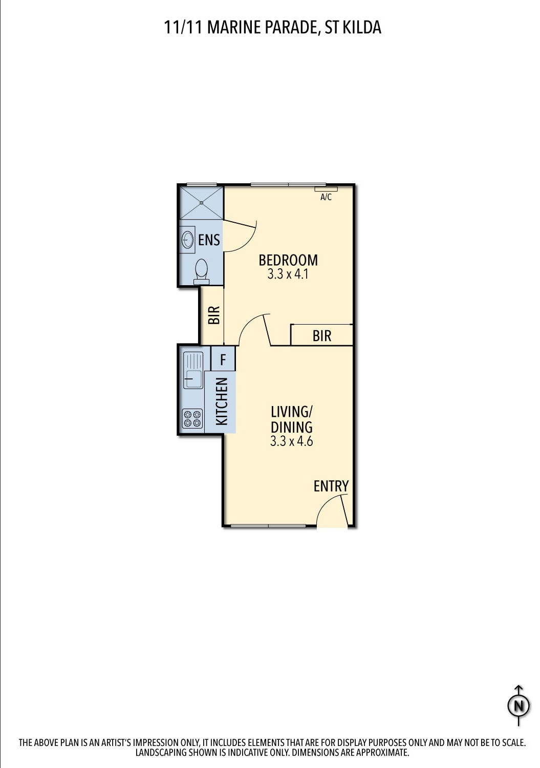 11/11 Marine Parade, St Kilda VIC 3182 - Floorplan