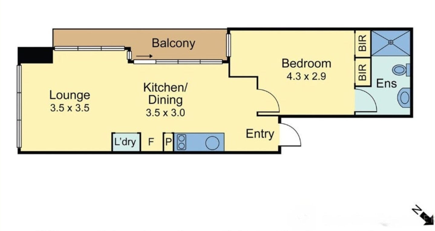 1112/7 Katherine Place, Melbourne VIC 3000 - Floorplan