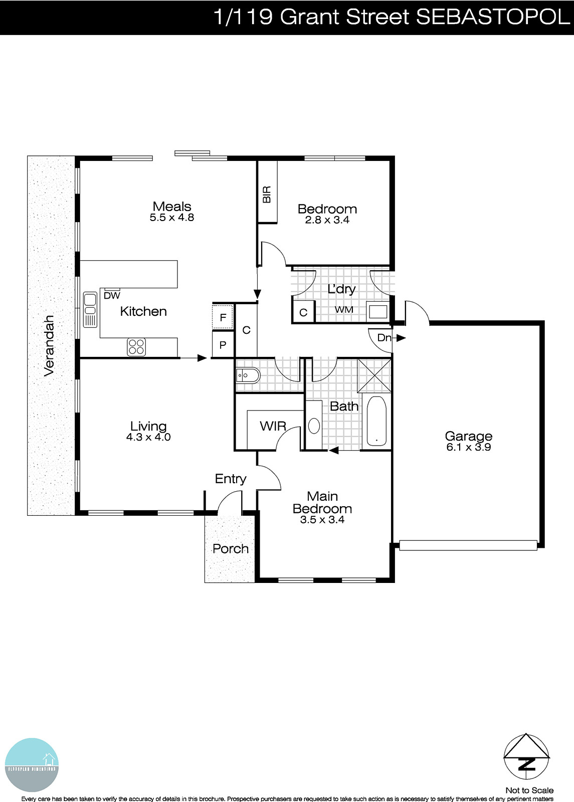 1/119 Grant Street, Sebastopol VIC 3356 - Floorplan
