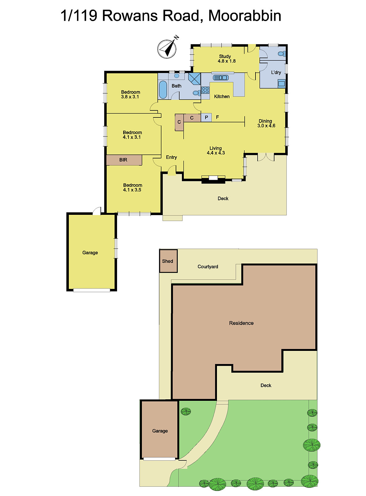 1/119 Rowans Road, Moorabbin VIC 3189 - Floorplan