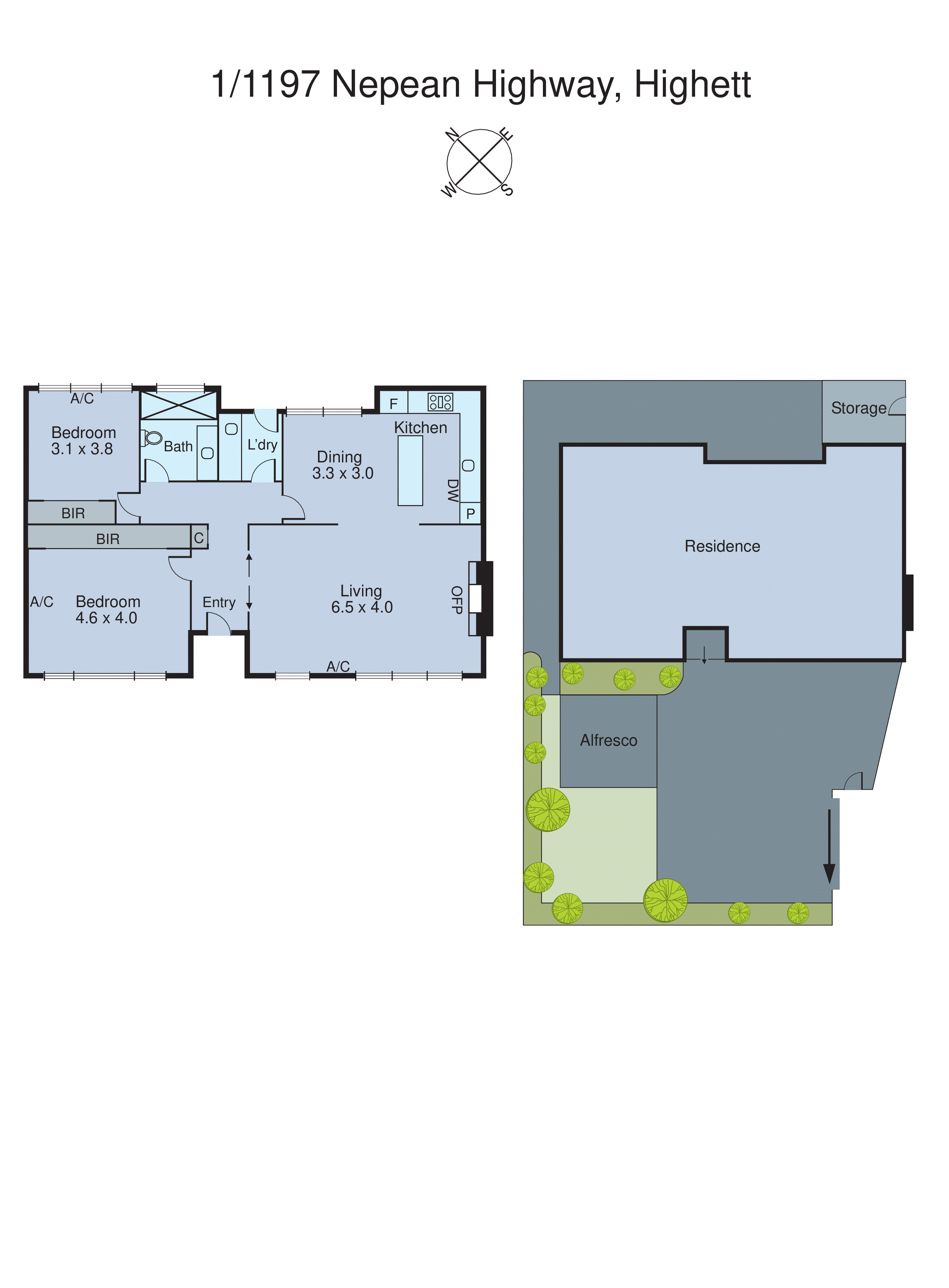 1/1197 Nepean Highway, Highett VIC 3190 - Floorplan