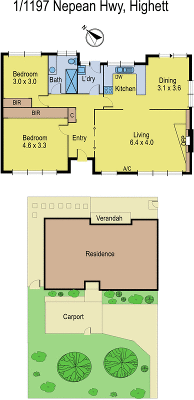 1/1197 Nepean Highway, Highett VIC 3190 - Floorplan