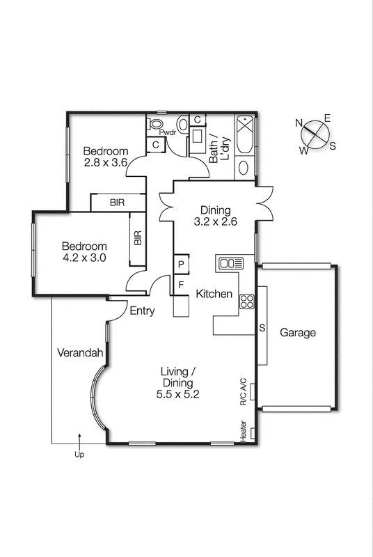 1/12 Burrows Street, Brighton VIC 3186 - Floorplan