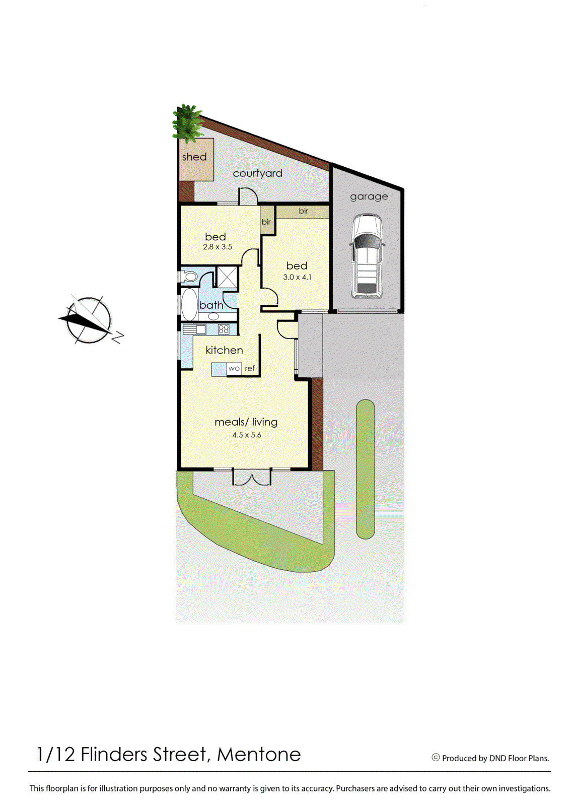 1/12 Flinders Street, Mentone VIC 3194 - Floorplan