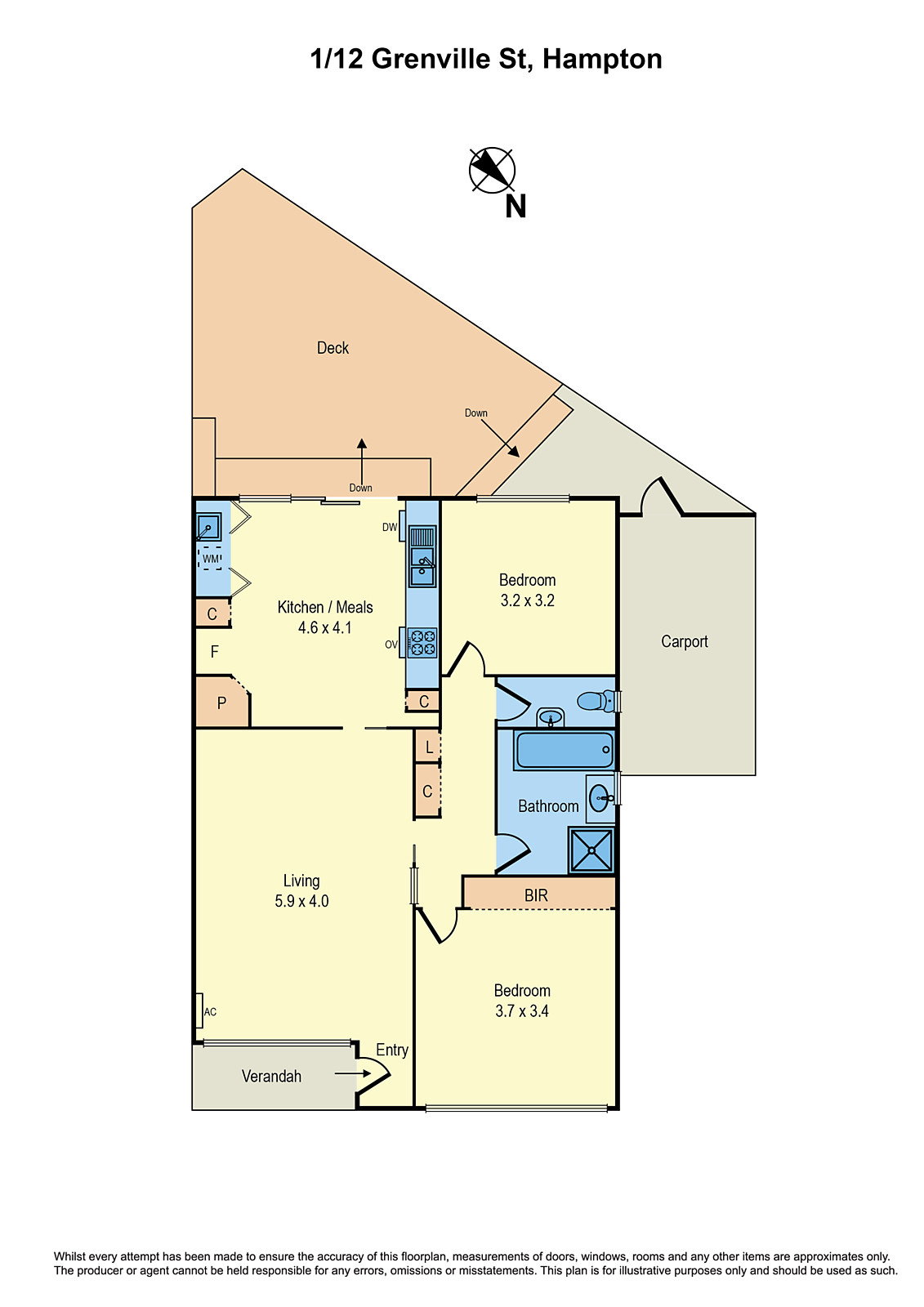 1/12 Grenville Street, Hampton VIC 3188 - Floorplan