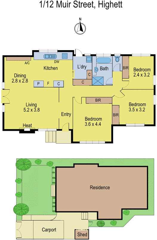 1/12 Muir Street, Highett VIC 3190 - Floorplan