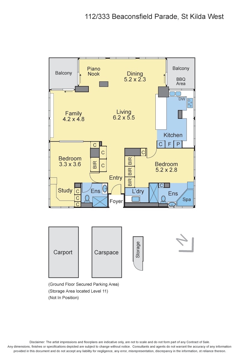 112/333 Beaconsfield Parade, ST KILDA WEST VIC 3182 - Floorplan