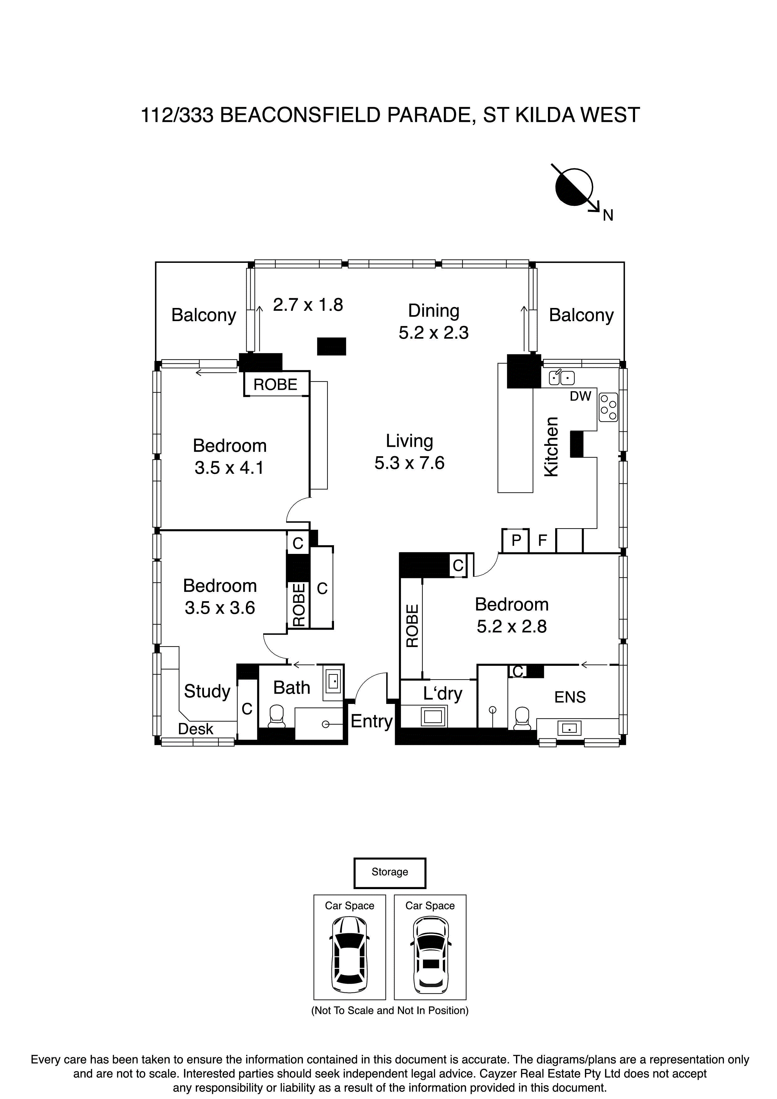 112/333 Beaconsfield Parade, ST KILDA WEST VIC 3182 - Floorplan