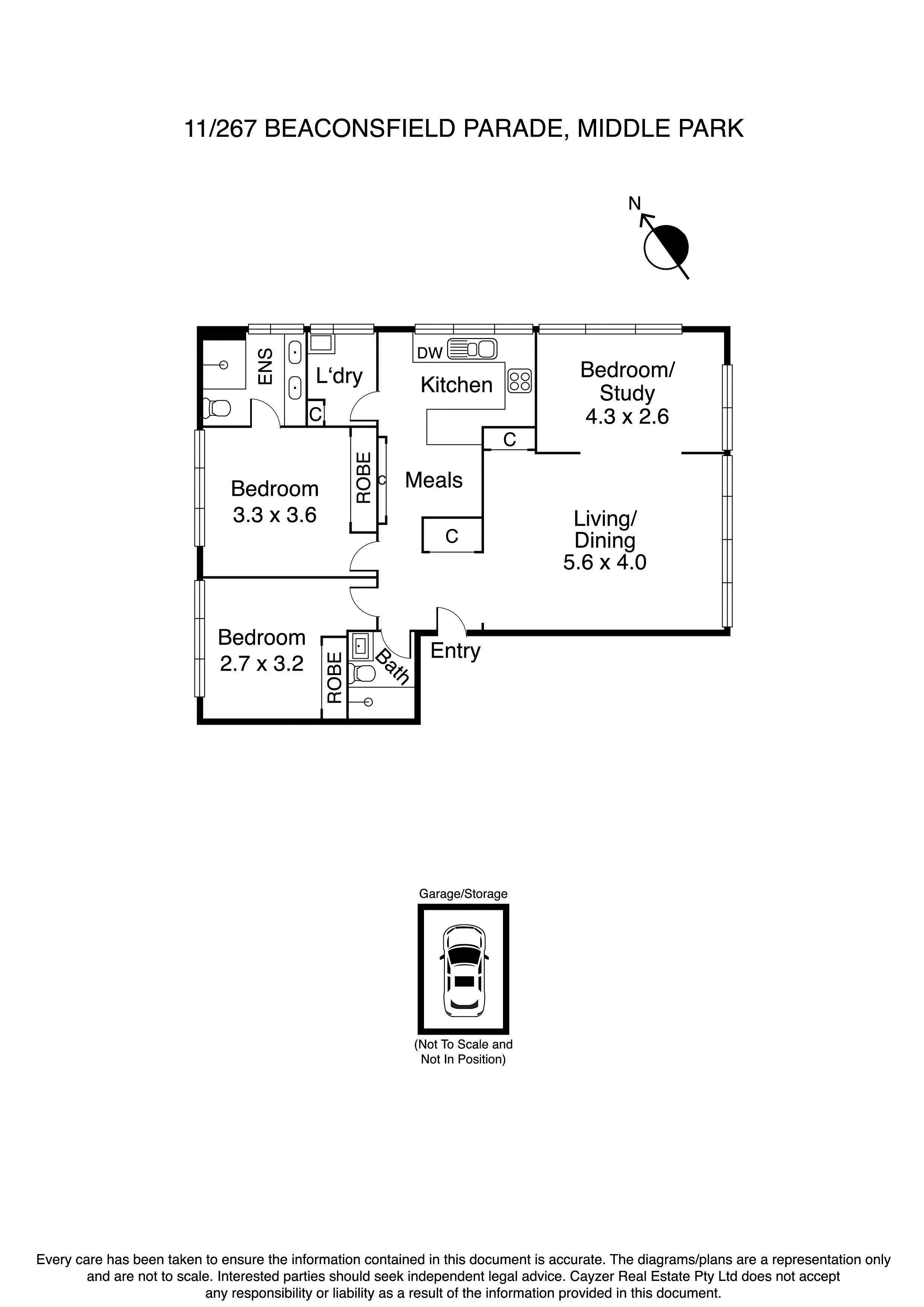11/267 Beaconsfield Parade, MIDDLE PARK VIC 3206 - Floorplan