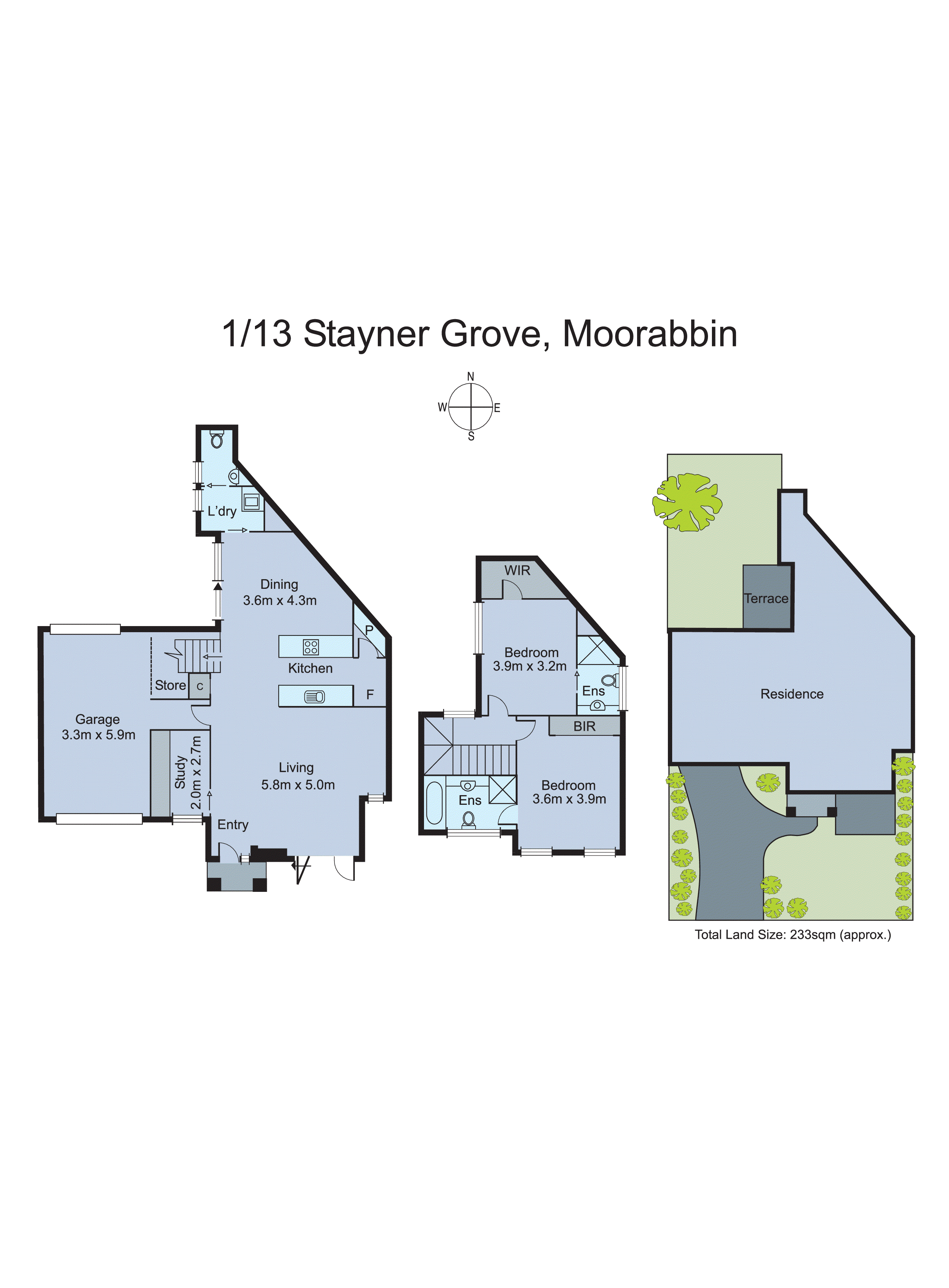1/13 Stayner Grove, Moorabbin VIC 3189 - Floorplan