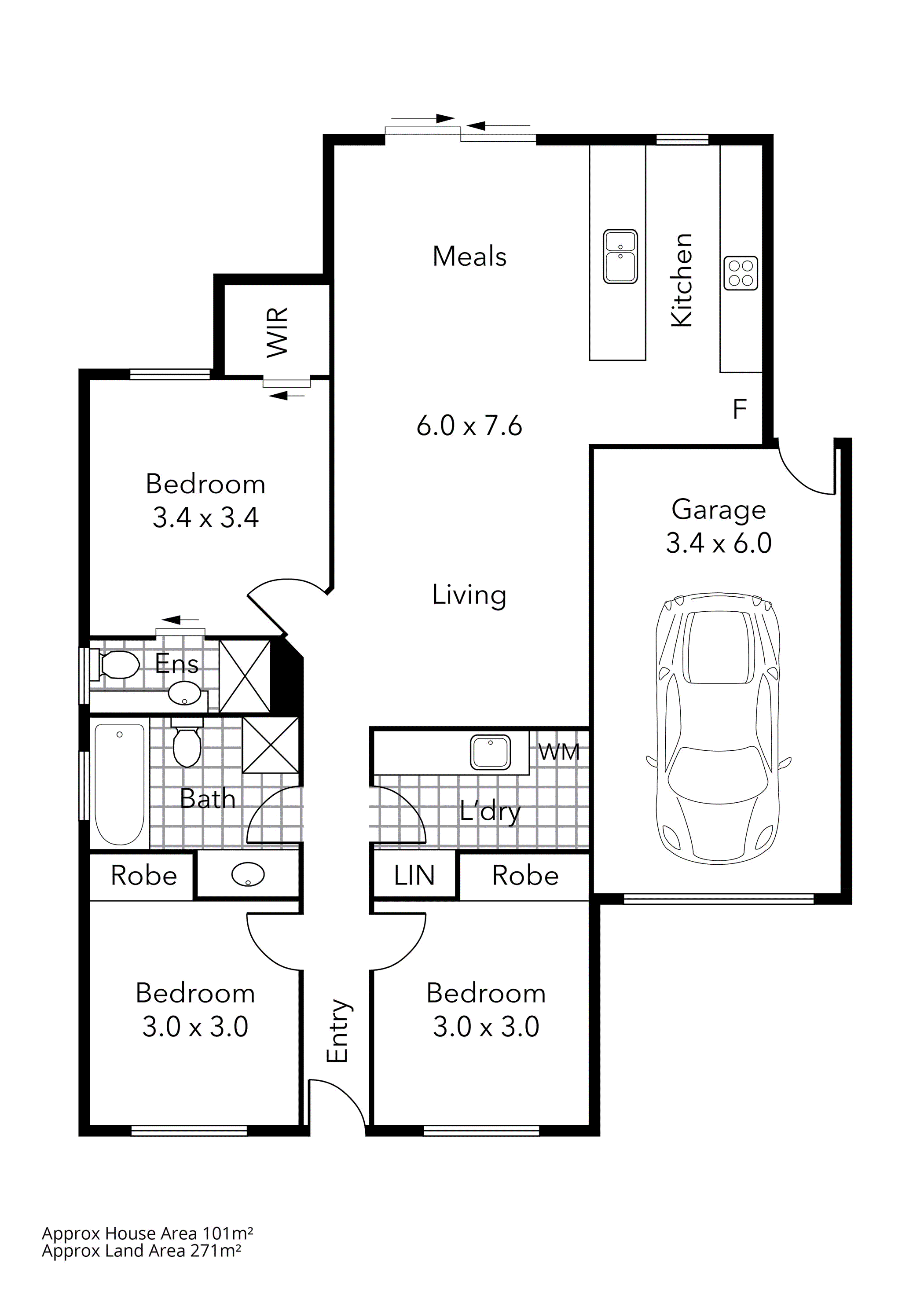 1/1334 Gregory Street, Lake Wendouree VIC 3350 - Floorplan