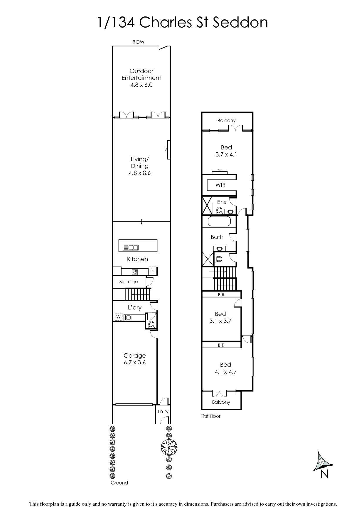 1/134 Charles Street, SEDDON VIC 3011 - Floorplan