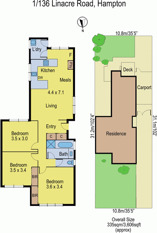 1/136 Linacre Road, HAMPTON VIC 3188 - Floorplan