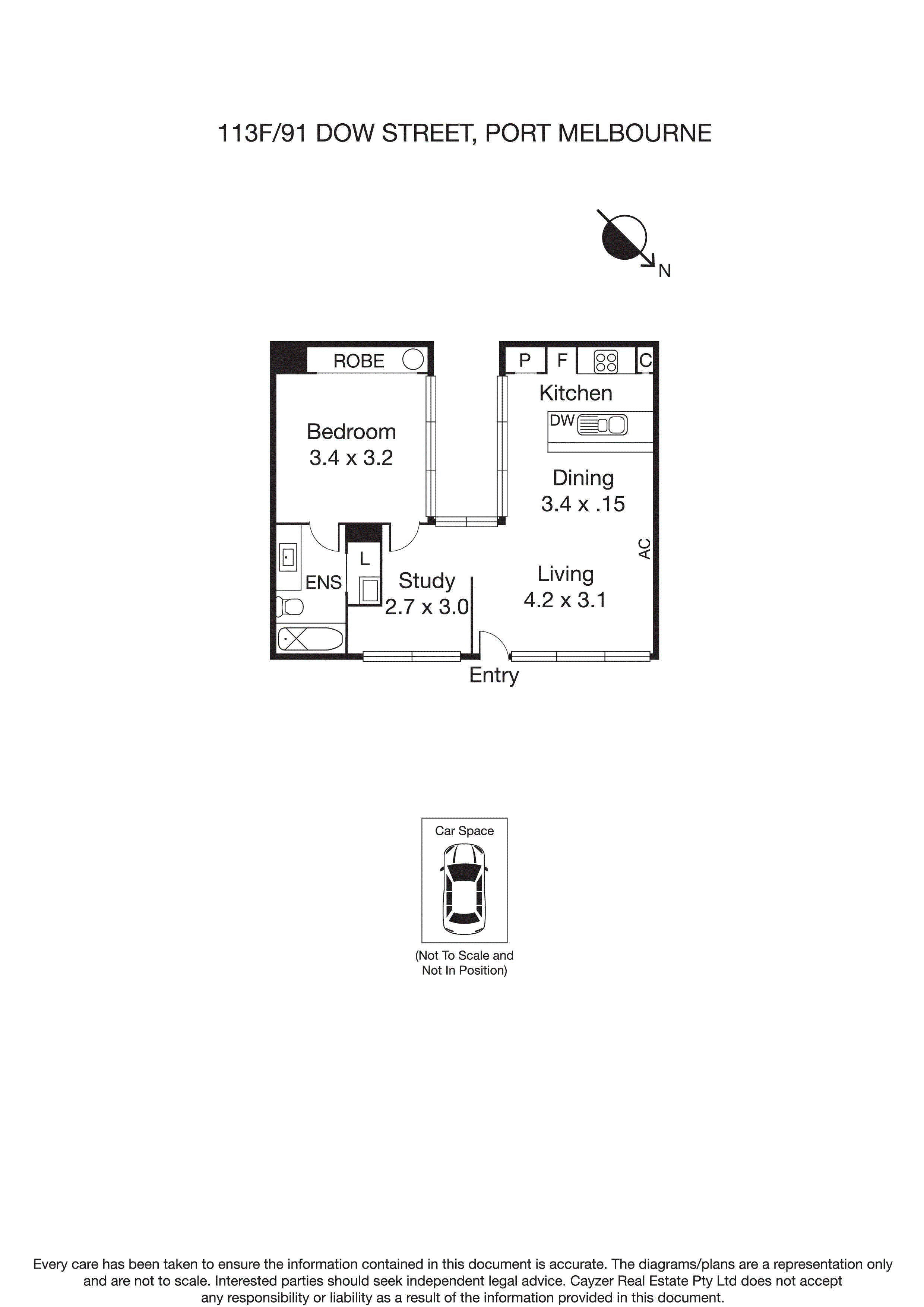 113F/91 Dow Street, PORT MELBOURNE VIC 3207 - Floorplan