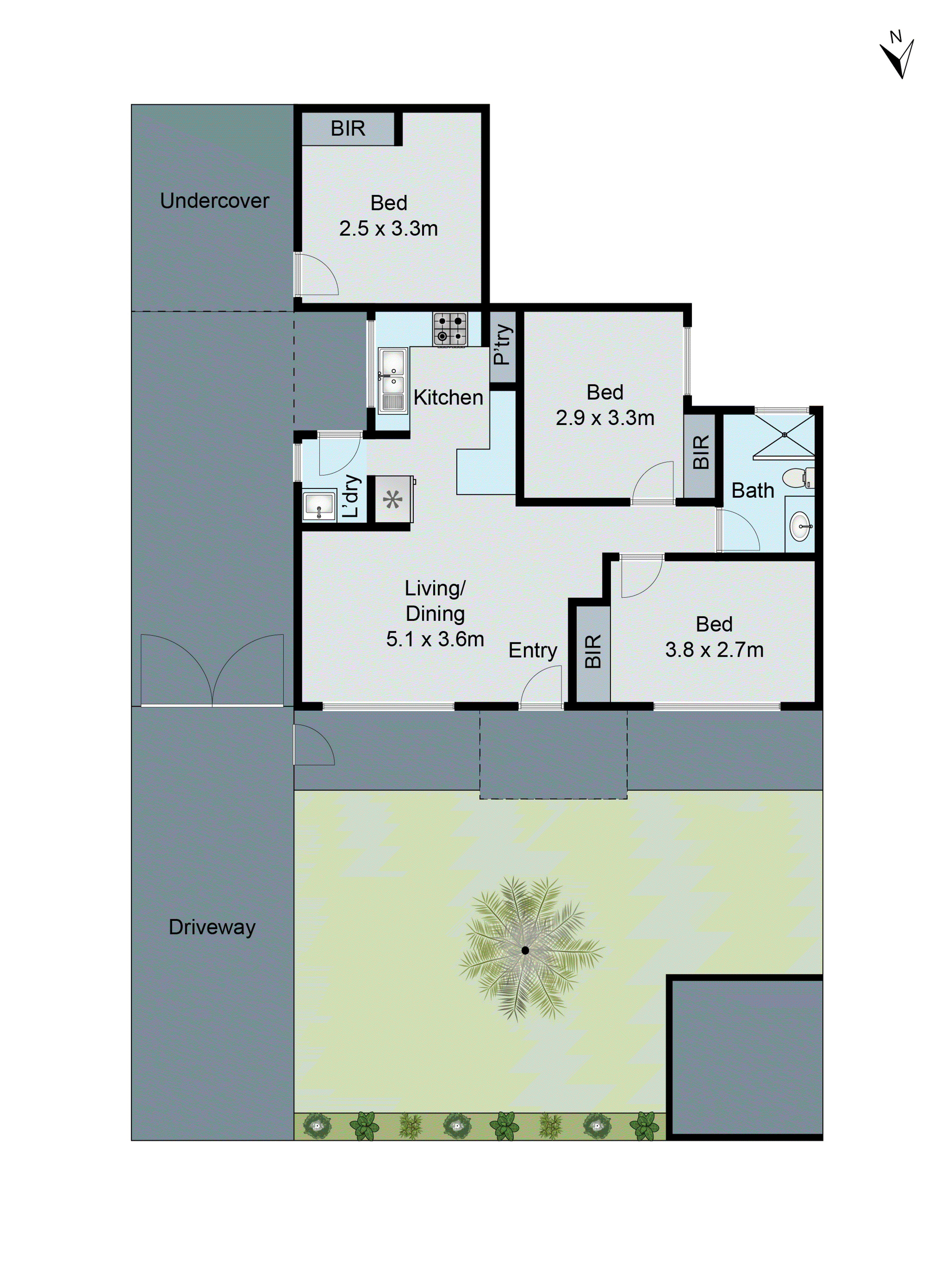 1/14 Atlantic Street, Clayton VIC 3168 - Floorplan