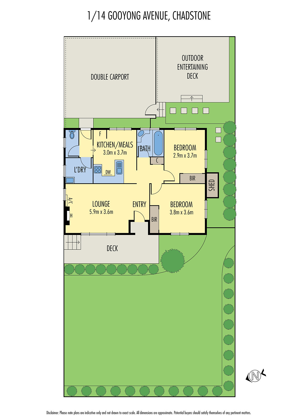 1/14 Gooyong Avenue, Chadstone VIC 3148 - Floorplan